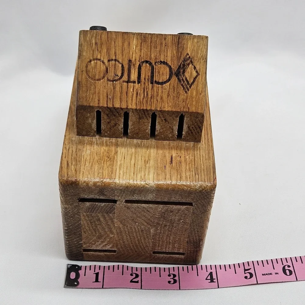 Cutco‎ Wooden Knife Block 8 Slot Honey Oak